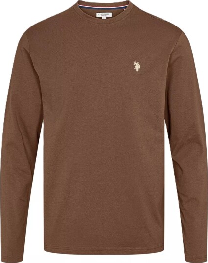 US Polo Assn. Brolin M LS T Shirt Chestnut Melange Chestnut Melange XS