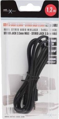 Natec 1.2M 3.5Mm 3.5Mm Hankjønn 3.5Mm Hankjønn 1,2 M Svart