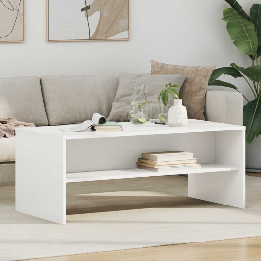Kaffebord Hvit 100 x 50 x 40 cm Konstruert tre