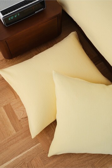 Jotex Putetrekk i Musselin 50x60 Cm Lys gul AMILIA 21366490505