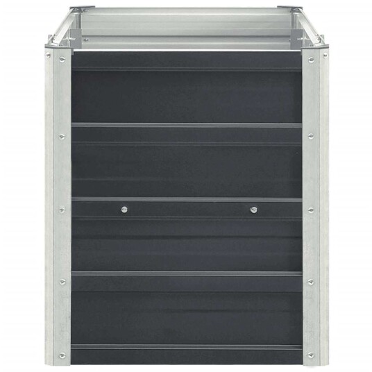 vidaXL Høybed galvanisert stål 240x40x45 cm antrasitt