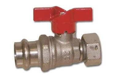 Pettinaroli ball valve with press fitting and end swivel 22 Pettinaroli ball valve with press fitting and end swivel 22