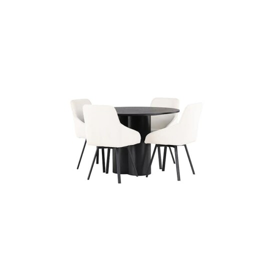 Venture Home Spisegruppe Venture Home Olivia Ø110 cm med 4 stk Rosie Stoler GR23833