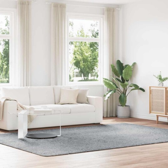  Flossteppe med lang luv NAVARRA lysegrå 240x340 cm polyester 8721158558442