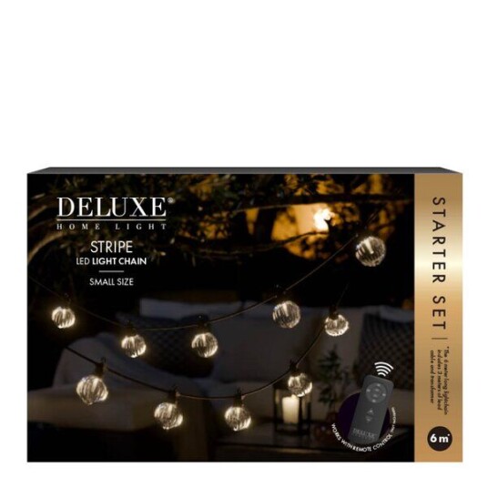 DeluxeHomeart LED lyslenke startsett liten 6 m stripe DeluxeHomeart LED lyslenke startsett liten 6 m stripe