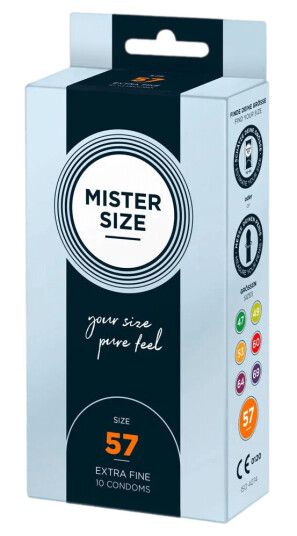 Mister Size Pure Feel-kondomer – 10 stk - Klar - 57 mm Mister Size Pure Feel-kondomer – 10 stk - Klar - 57 mm