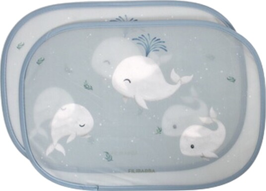 Filibabba Solskjerm Til Bil   2 pack   Christians Whale Historie   Filibabba   OneSize   Solbriller   Blå