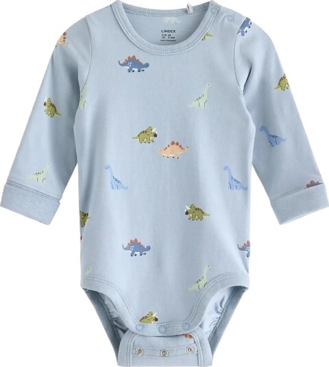 Lindex Long Sleeved Bodysuit Blue 86