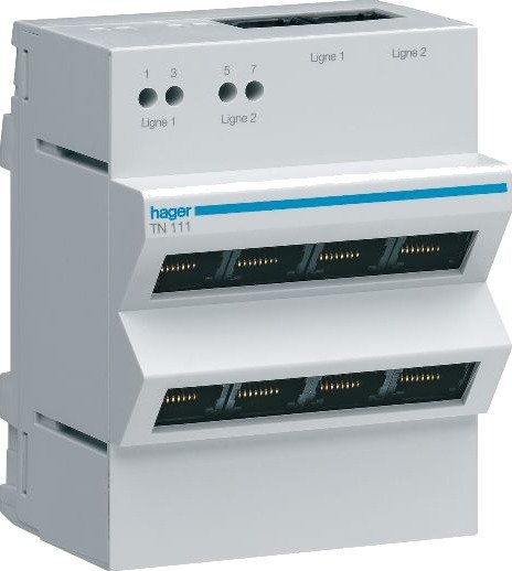 Hager Telemodul TN111 2 Inn 4 Ut, RJ45