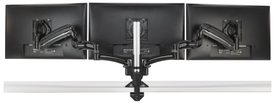 Chief KX Low-Profile Triple Monitor Arms, Column Desk Mount, Black