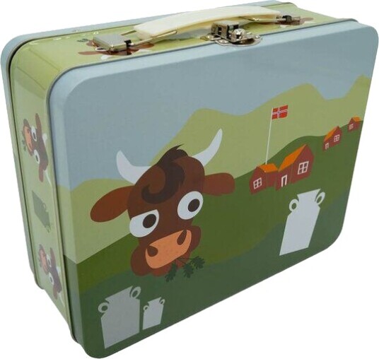Blafre Gård kofferboks 16x19 cm grønn blå