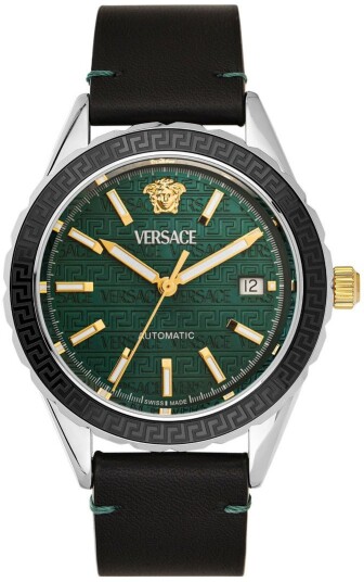 Versace Herreklokke VEQCA0124 Hellenyium Grønn/Lær Ø42 mm Versace Herreklokke VEQCA0124 Hellenyium Grønn/Lær Ø42 mm