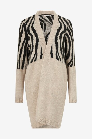 Only Carmakoma - Kardigan carJade Zebra L/S - Hvit
