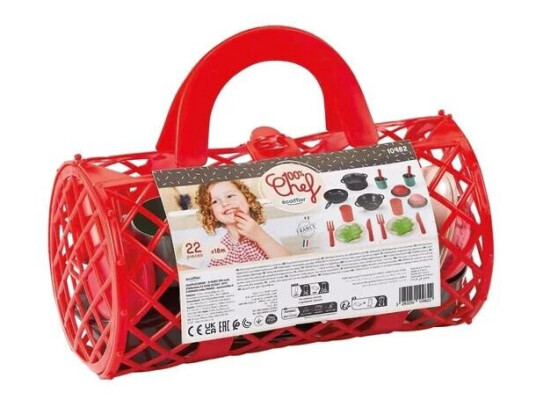 Ecoiffier 100% Chef Tea Set in Bag 22pcs. Ecoiffier 100% Chef Tea Set in Bag 22pcs.