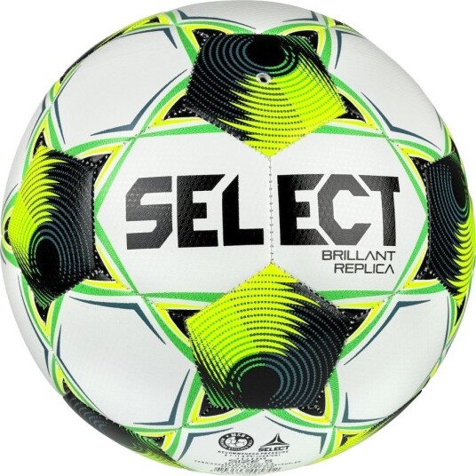 Select Fotball Brillant Replica 3F Superliga V26 Hvit/Grønn/Svart Str. 5