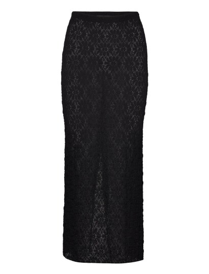MANGO Open Textured Skirt Svart XS