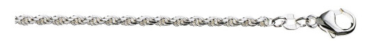 Cordel armlenke i 925 sølv 2,4 mm, 19,5 cm