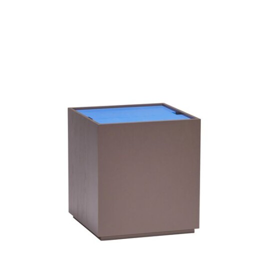 Hübsch Vault Sidebord/oppbevaringsboks Brun/ Blå