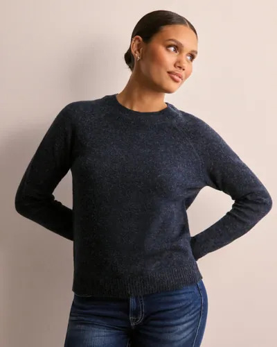 Vero Moda Blå Vmdoffy Ls O Neck Blouse Ga Noos