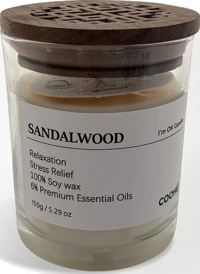 I'M OK Soy Wax Aroma Candle Sandalwood 150 g I'M OK Soy Wax Aroma Candle Sandalwood 150 g