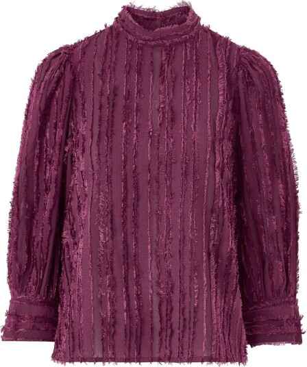 Ellos Collection   Bluse med puffermer   Lilla