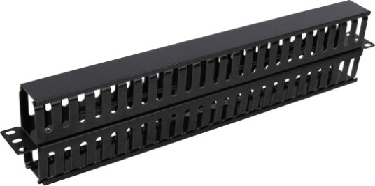 Deltacoimp 19" Kabelpanel Metall/Plast Toveis Kanal 1U Sort 19-21