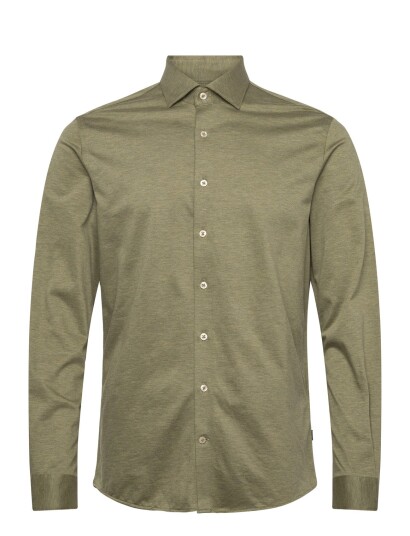 Lindbergh Black Superflex Knitted Shirt L/S Khaki green XL