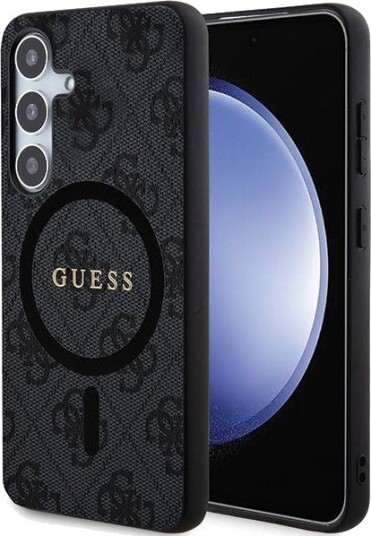 Guess Guhms24sg4gfrk S24 S921 Black/Black Hardcase 4G Collection Leather Metal Logo Magsafe