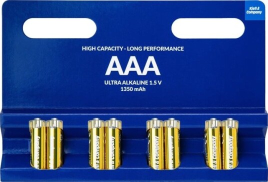 Kjell & Company AAA-batterier Ultra Alkaline LR03 1350 mAh 8-pk.
