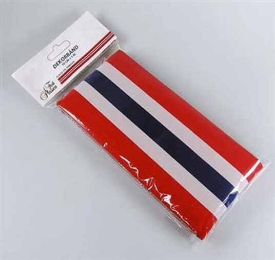 Bånd med Norske Flagg 10cm x 5 meter 17 mai