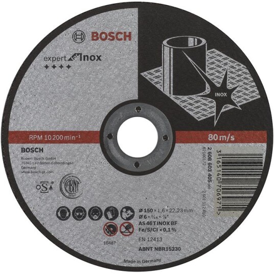 Bosch Expert for Inox Kappeskive 150x22,23mm, Maskintilbehør & forbruk