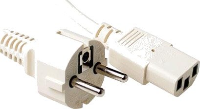 ACT Strømkabel Nettplugg CEE 7/7 Hann (Rett) - C13 Elfenben 1.5 m