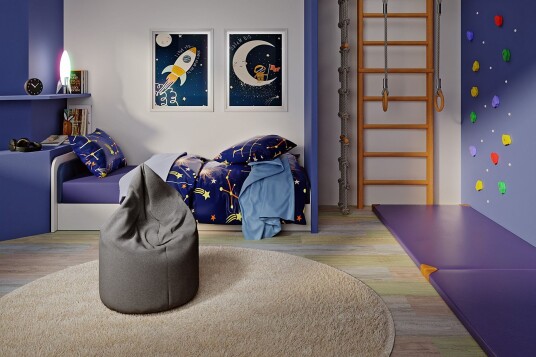 Asana Sittepuff 70 cm Mørkegrå