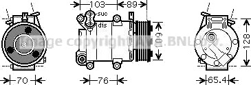 AC kompressor PRASCO FDAK392 AC kompressor PRASCO FDAK392