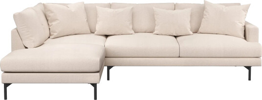 Menard 4 seters Venstrevendt Dyp L formet Sjeselongsofa i Stoff Beige Menard 4 seters Venstrevendt Dyp L formet Sjeselongsofa i Stoff Beige