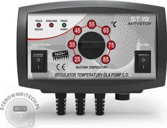 Tech Controller St-19 For Central Heating Pump Anti-Stop Black Tech Controller St-19 For Central Heating Pump Anti-Stop Black