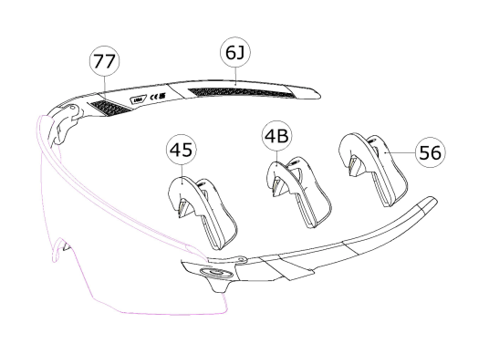 Oakley Encoder Nose Pad Svart 4B Oakley Encoder Nose Pad Svart 4B