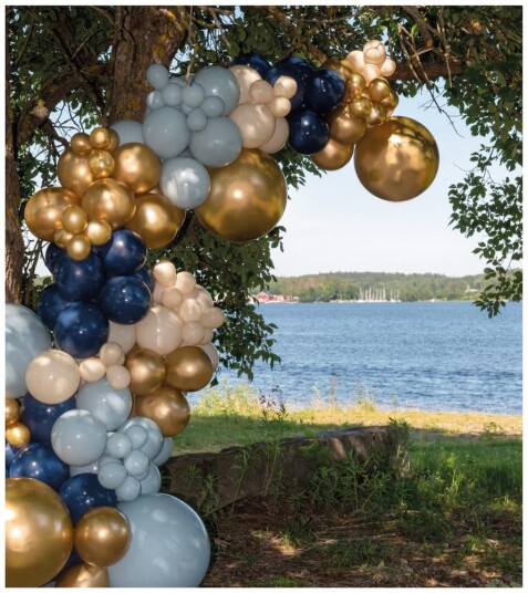 Ballongkungen AB Ballongbue Blå/Gull/Beige