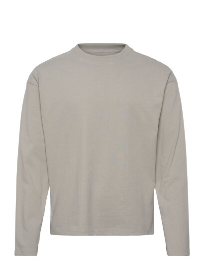 Weekday Loose Boxy Long Sleeved T Shirt Beige XL Weekday Loose Boxy Long Sleeved T Shirt Beige XL