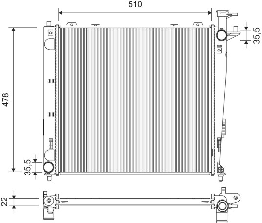 VALEO 701375 Radiator motorkjøling