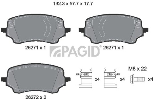 PAGID T2895N Bremseklosser