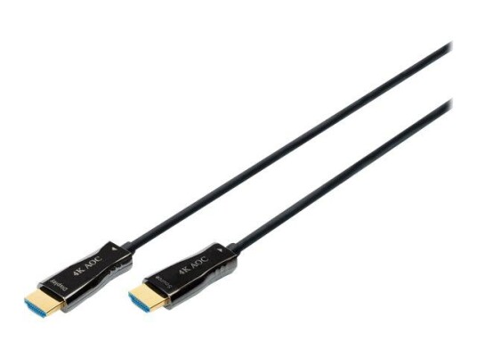 Digitus HDMI-kabel 10 m med Ethernet - Premium High Speed, 4K støttet, svart