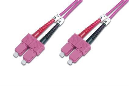 ASSMANN 2m SC/SC Multimode Fiberoptisk Koblingskabel - Halogenfri RAL 4003 ASSMANN 2m SC/SC Multimode Fiberoptisk Koblingskabel - Halogenfri RAL 4003
