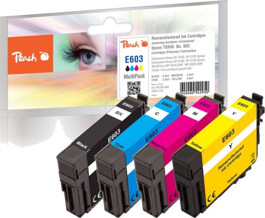 Kompatibel med Epson No. 603 Blekkpatron multipakke T03U6, 4-pakning