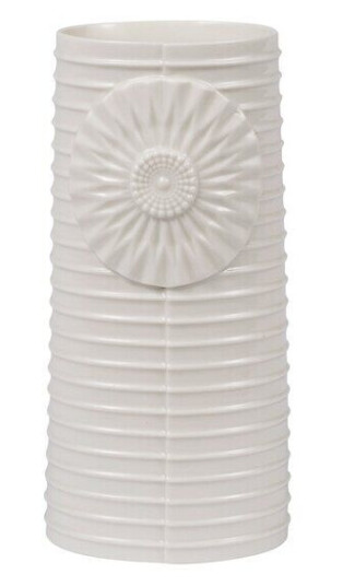 Dottir - Pipanella Lines oval vase 18,1x8,5 cm hvit