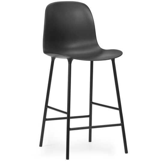 Normann Copenhagen Form Barstol Høy Rygg 65 cm Stål Svart Normann Copenhagen Form Barstol Høy Rygg 65 cm Stål Svart
