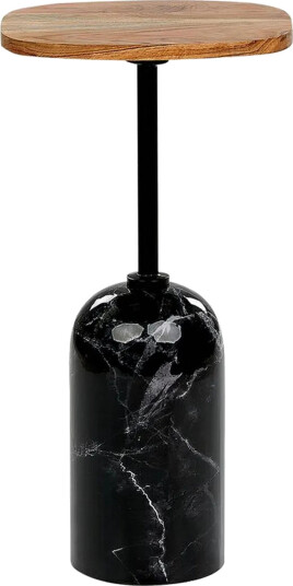 Faust Sidebord 30 cm - Svart/Lyst tre