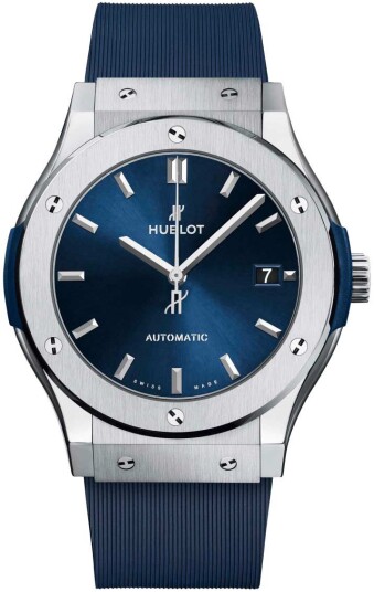 Hublot Herreklokke 511.NX.7170.RX Classic Fusion Blå/Gummi Ø45 mm Hublot Herreklokke 511.NX.7170.RX Classic Fusion Blå/Gummi Ø45 mm