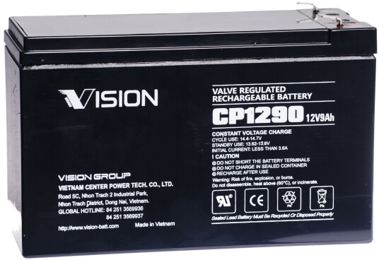Vision Batteri CP1290 12 v 9 ah Vision Batteri CP1290 12 v 9 ah