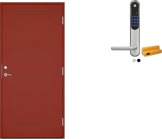 Ytterdør Swedoor Clever-Line+ Tyresta med Yale Doorman Classic Home